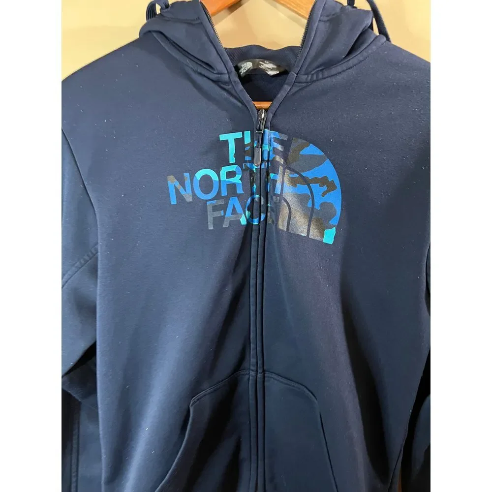 The North Face Navy Blue Performance Full-Zip‎ Jacket with Gradient Logo